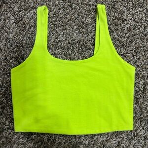 wild fable Neon Lime Scoop Neck Crop Tank